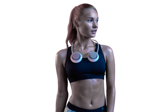 CoolFeel Max En Spanish, la traduction de "Neck Air Cooler" est: Enfriador de cuello.