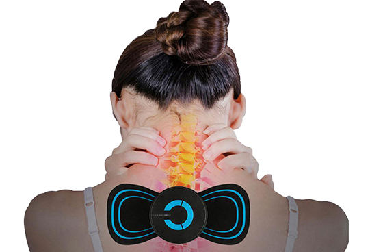 ReliefMate Pro Massage sem fio para alívio da dor.